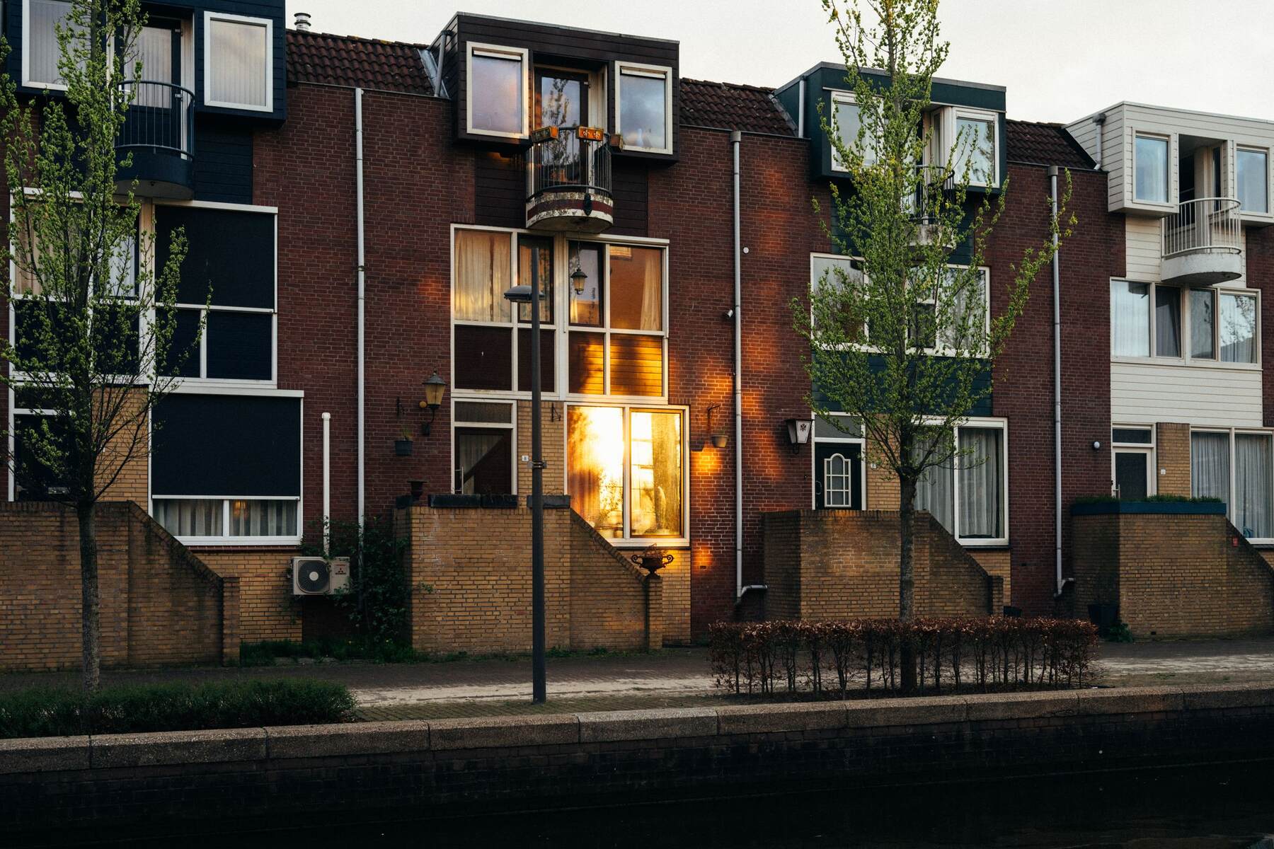 Modern brick townhomes held as rental property